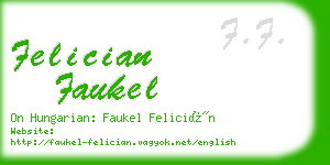 felician faukel business card